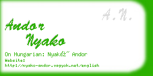 andor nyako business card